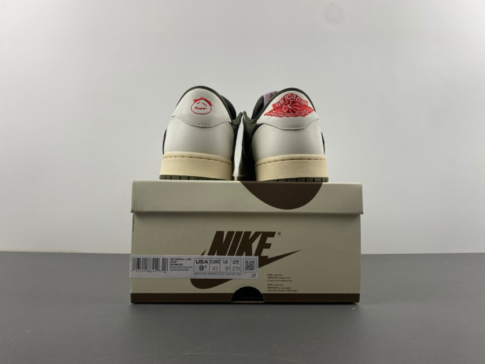 travis scott x air jordan 1 low og medium olive dm7866-200