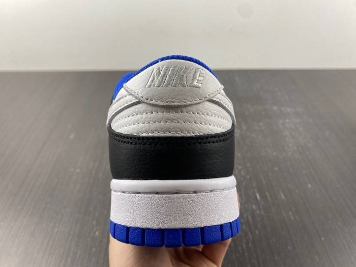 nike dunk low white black blue fd9064-110