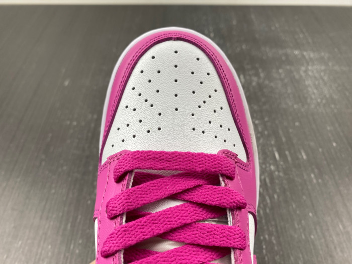 nike dunk low active fuchsia pink white gs fj0704-100