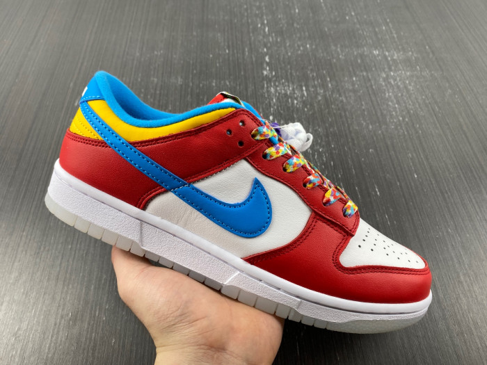 lebron james x nike dunk low fruity pebbles dh8009-600