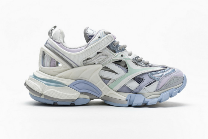 belanciaga Track 2 Sneaker White Light Blue 568615 W2GN3 9045