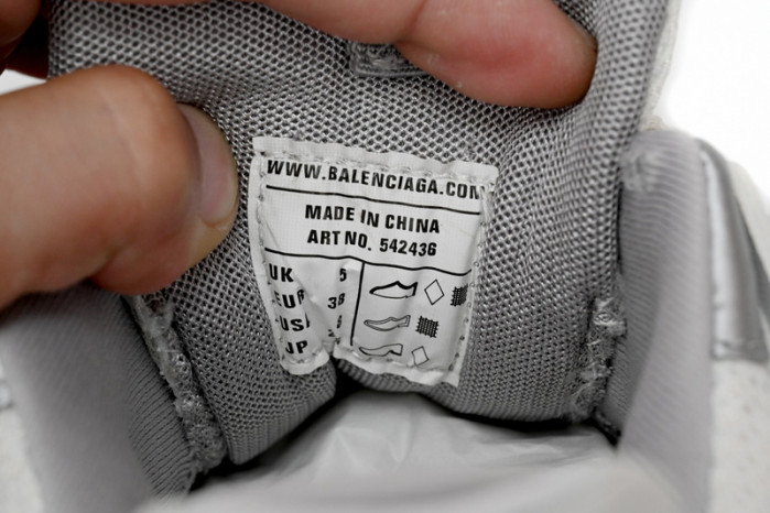 belanciaga Tess S.White Grey Red 542436 W3DB2 7663