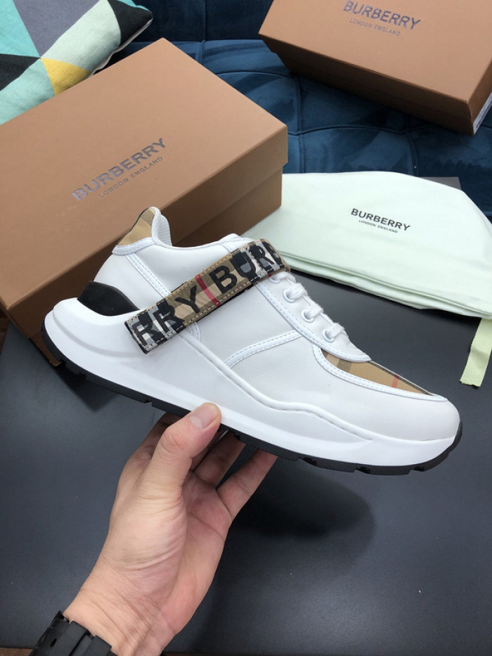 Bur*berry Vintage Check, Leather and Mesh Sneakers