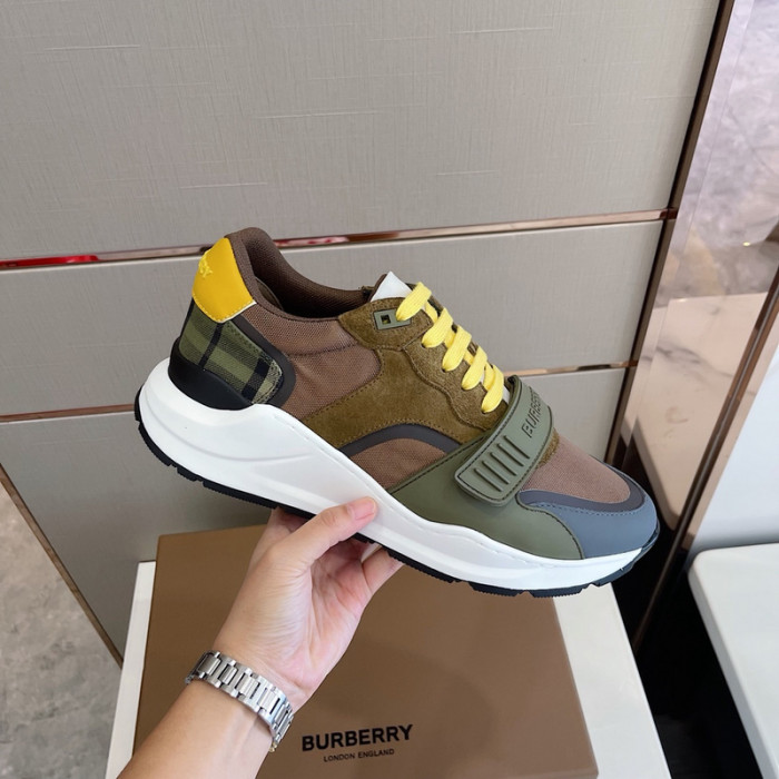 Bur*berry Vintage Check, Leather and Mesh Sneakers
