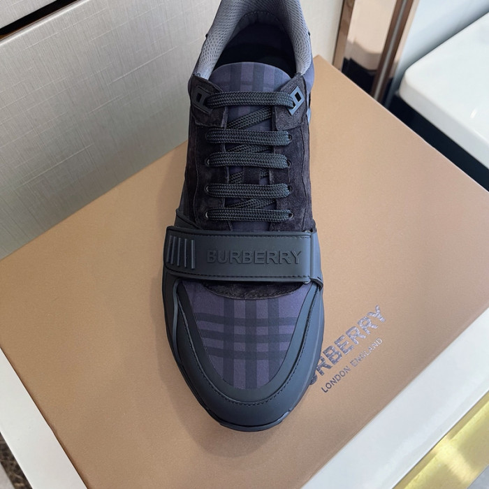 Bur*berry Vintage Check, Leather and Mesh Sneakers