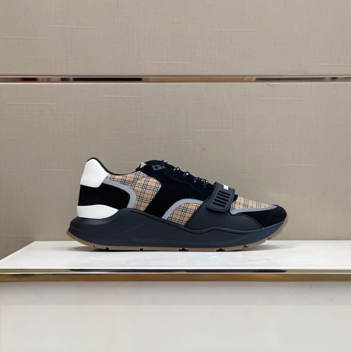 Bur*berry Vintage Check, Leather and Mesh Sneakers