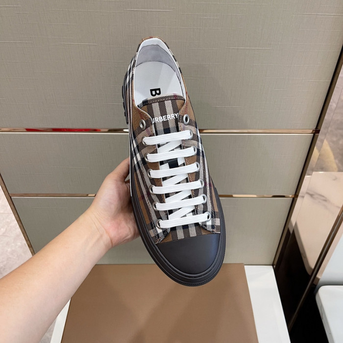 B**rry vintage check cotton sneakers