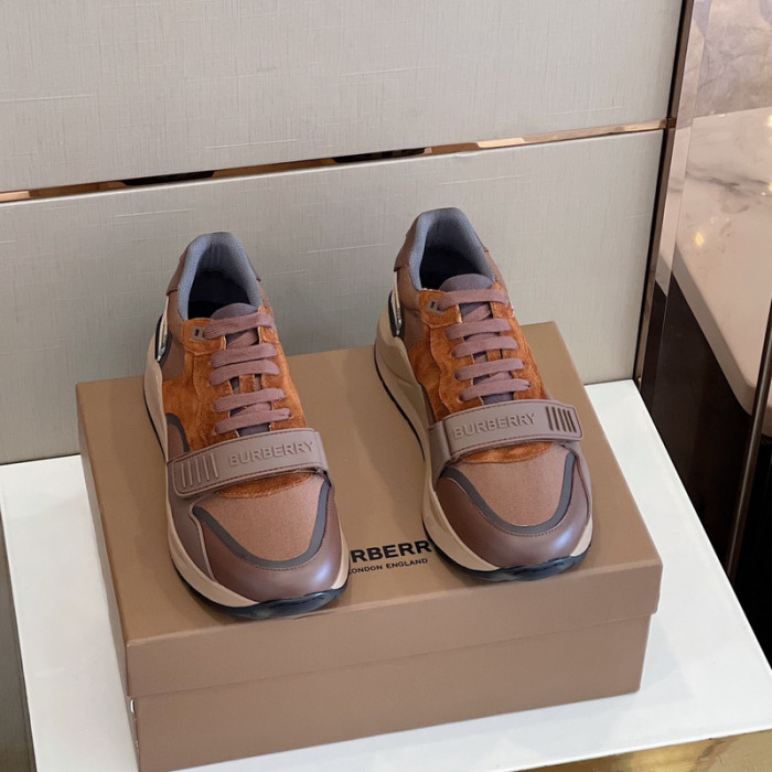 Bur*berry Vintage Check, Leather and Mesh Sneakers