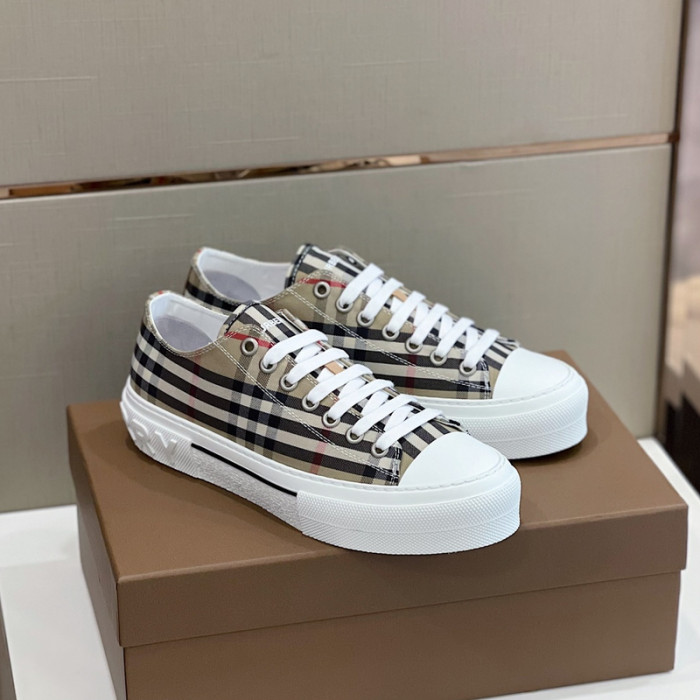 B**rry vintage check cotton sneakers