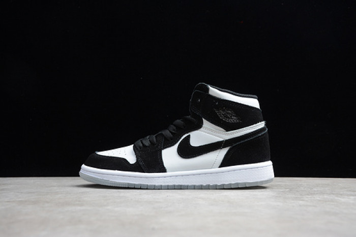 Air Jordan 1 Mid GS Panda White Black Teal Tint KID-BQ6931-103